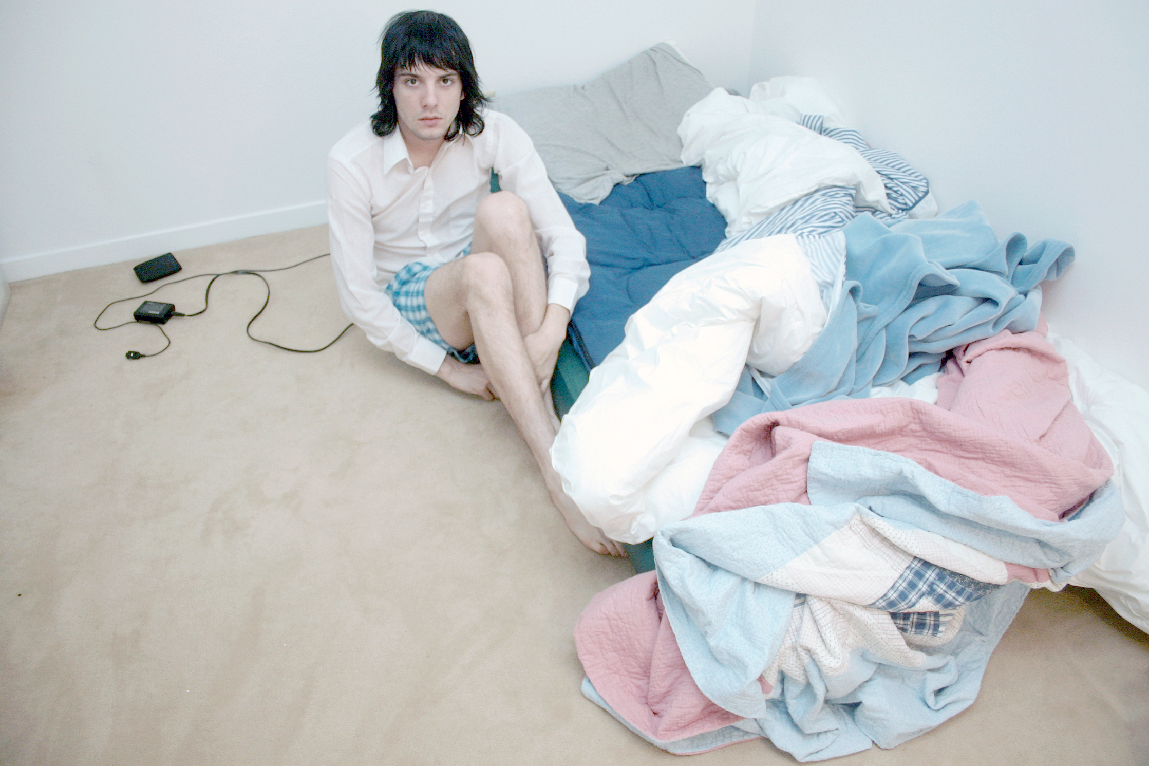 Luscious Quilts over Air Mattress, Selfie, 2005